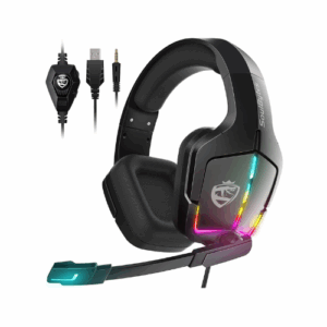 SOULBYTES S12 Gaming Headset with Mic – Surround Sound, RGB Lights, Wide Compatibility for PS5/PS4, Xbox, PC, Laptop, Switch & Mobile Gen 2 | Top Rated